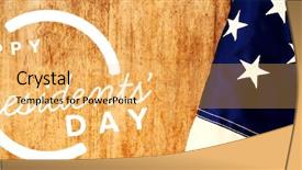  Presentation with presidents - Cool new presentation with happy presidents day vector typography backdrop and a yellow colored foreground