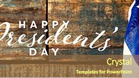  Presentation with presidents - PPT theme with happy presidents day vector typography background and a tawny brown colored foreground