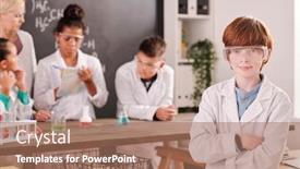  Presentation with classmates - Audience pleasing slide set consisting of happy-pupil-of-secondary-school backdrop and a coral colored foreground
