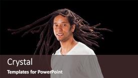  Presentation with flying - Audience pleasing presentation design consisting of happy-rastafari-man-with-flying backdrop and a wine colored foreground