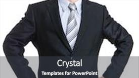  Presentation with rich man - Beautiful slide set featuring happy rich man backdrop and a dark gray colored foreground