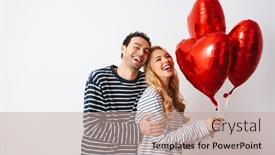  Presentation with romantic - Amazing presentation having happy-romantic-couple-laughing backdrop and a coral colored foreground