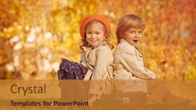  Presentation with kids fashion - Presentation with happy-romantic-kids-boy background and a gold colored foreground