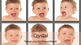  Presentation with happy baby - Presentation featuring happy sad face - adorable ten month old baby background and a coral colored foreground