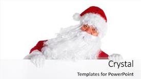  Presentation with christmas empty blank letter - Cool new slide deck with happy santa claus with christmas backdrop and a  colored foreground