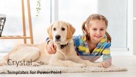  Presentation with calm - PPT layouts having happy-school-girl-with-calm background and a lemonade colored foreground