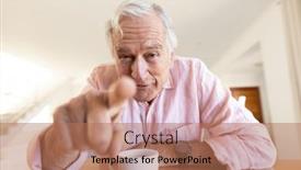  Presentation with quality life - Slide deck consisting of happy-senior-caucasian-man-having background and a coral colored foreground