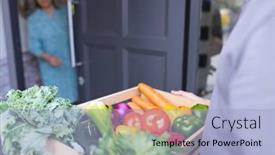  Presentation with online grocery - PPT layouts enhanced with happy-senior-caucasian-women-opening background and a light blue colored foreground