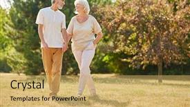  Presentation with fitness for senior citizens - Amazing presentation theme having happy senior citizens in love backdrop and a yellow colored foreground
