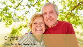  Presentation with senior couple - Slide deck enhanced with happy-senior-couple-in-love background and a yellow colored foreground
