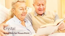  Presentation with senior citizen - Audience pleasing slides consisting of happy-senior-couple-reading backdrop and a lemonade colored foreground