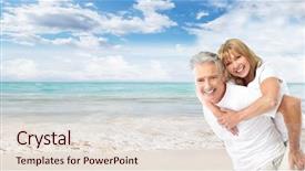  Presentation with old couple - Audience pleasing slide set consisting of georgia skyline along the riverfront backdrop and a  colored foreground.