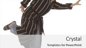  Presentation with qigong - Amazing theme having senior man doing chinese qigong backdrop and a white colored foreground