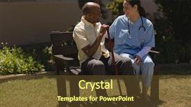  Presentation with man sitting bench - Cool new theme with happy senior man hands lean backdrop and a tawny brown colored foreground