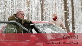  Presentation with weekend - Slides enhanced with happy-senior-man background and a red colored foreground