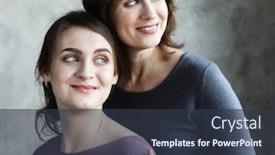  Presentation with older adult - Theme consisting of happy-senior-mother-embracing-adult background and a tawny brown colored foreground