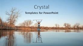  Presentation with colorado - Slide set consisting of happy-senior-paddler-is-paddling background and a light blue colored foreground