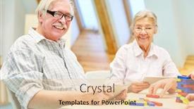  Presentation with dementia - Slides enhanced with happy-seniors-couple-in-dementia background and a lemonade colored foreground