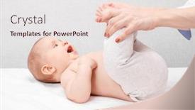  Presentation with massage therapy - Slides having happy-six-month-baby-girl background and a lemonade colored foreground