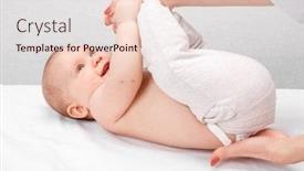  Presentation with pediatric - Beautiful theme featuring happy-six-month-baby-girl backdrop and a lemonade colored foreground