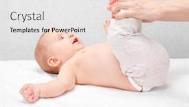  Presentation with pediatric - Cool new theme with happy-six-month-baby-girl backdrop and a sky blue colored foreground