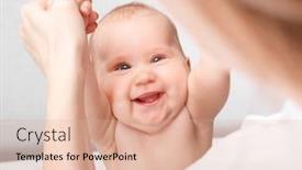  Presentation with happy baby - Amazing slide set having happy-six-month-baby-girl backdrop and a lemonade colored foreground