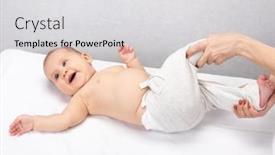  Presentation with massage therapy - Amazing slide set having happy-six-month-baby-girl backdrop and a light gray colored foreground