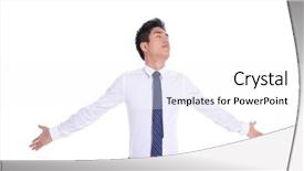  Presentation with successful - Beautiful slides featuring happy smile hold wide open backdrop and a white colored foreground