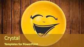  Presentation with cartoon - Audience pleasing presentation design consisting of happy smiley cartoon face backdrop and a  colored foreground