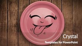  Presentation with cartoon - Beautiful PPT layouts featuring happy smiley cartoon face backdrop and a tawny brown colored foreground