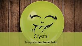  Presentation with cartoon - Presentation theme consisting of happy smiley cartoon face background and a yellow colored foreground