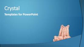  Presentation with fingers - Colorful slide set enhanced with happy smiley face fingers cheerfully backdrop and a  colored foreground