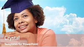  Presentation with knowledge - Amazing slide set having happy smiling african american student backdrop and a coral colored foreground