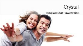  Presentation with college education happy smiling - Theme consisting of happy smiling couple in love background and a white colored foreground