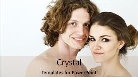  Presentation with portrait happy family smiling - Cool new presentation with happy smiling studio shot psychology backdrop and a  colored foreground