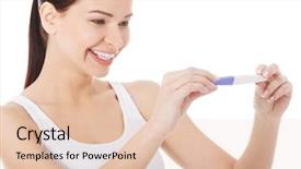  Presentation with pregnancy - Presentation with happy smiling woman with pregnancy background and a lemonade colored foreground