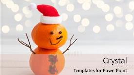  Presentation with clove - Slide deck consisting of happy snowman made background and a lemonade colored foreground