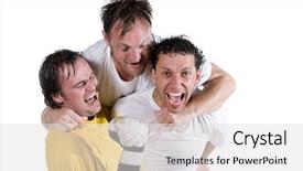  Presentation with soccer - Cool new PPT theme with happy soccer team full isolated backdrop and a  colored foreground