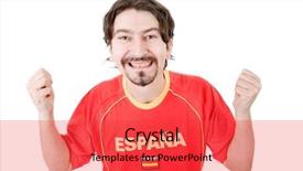  Presentation with spanish - Amazing PPT layouts having happy-spanish-man-supporter-isolated backdrop and a red colored foreground