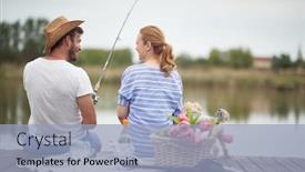  Presentation with weather - Presentation with happy-spouses-enjoy-fishing background and a light blue colored foreground
