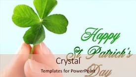  Presentation with annual day invitation card - Theme with happy st patrick's day background and a coral colored foreground
