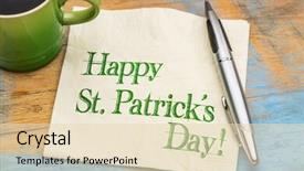  Presentation with cup coffee - Cool new slides with happy st patrick's day backdrop and a lemonade colored foreground