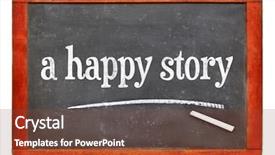 Presentation with story - Cool new PPT layouts with happy story - white chalk text backdrop and a tawny brown colored foreground