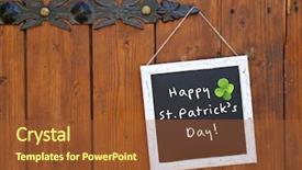  Presentation with greeting card - Beautiful presentation theme featuring happy st patrick's day backdrop and a red colored foreground