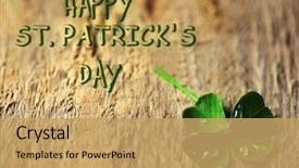  Presentation with invitation - Colorful slides enhanced with happy st patrick's day invitation backdrop and a coral colored foreground