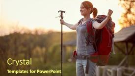  Presentation with strong - Presentation having happy-strong-and-healthy-young background and a tawny brown colored foreground