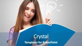  Presentation with problem solution - Cool new slide set with happy student finding the solution to a problem backdrop and a ocean colored foreground