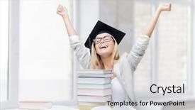  Presentation with stack books - Slides enhanced with golden zucchini cucurbita pepo background and a cream colored foreground.