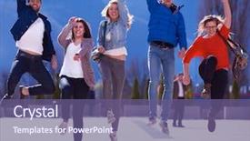  Presentation with students - PPT layouts having happy-students-group-have-fun background and a violet colored foreground