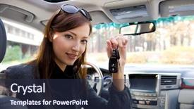  Presentation with keys - PPT layouts with happy successful woman with key background and a  colored foreground